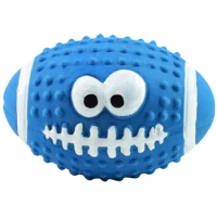 Pet Ball Toy Rugby Dog Toys Molar Supplies Small Balls Emulsion Chew Squeaky Chewing For Dogs