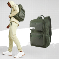Puma 包包 Deck Backpack 男款 女款 綠 白 雙肩包 後背包 大容量 多收納 07951202