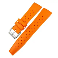 HAODEE Fluororubber Watch Bands Fit For IWC Pilot Rubber Silicone Watchband Soft Diveing Straps
