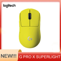 New Original Logitech G PRO X SUPERLIGHT Yellow Wireless Gaming Mouse 25K DPI HERO Programmable Gaming Grade Performance