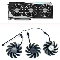 Cooling Fan 78MM 4PIN PLD08010S12HH T128010SU RX6500XT GPU FAN For Gigabyte RTX3060 3070 RX6600 6700 XT Gaming video card fan