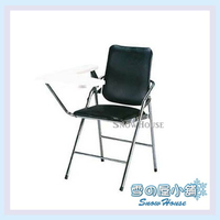 雪之屋 白宮皮面電鍍課桌椅/休閒椅/折疊椅(黑) X207-10/S316-08