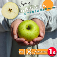 【果樹寶石】日本青森王林蘋果中果18顆x1盒（5KG±10%/盒）（270G±5%/顆）(細膩多汁、高甜近乎零酸)