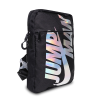 Nike 腰包 Jumpman Waist Pack Bag 男女款 喬丹 飛人 斜背 外出 輕便 黑 銀 JD2133007GS-004