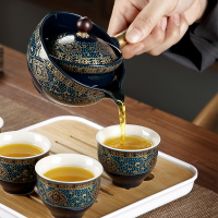 旋轉茶壺泡茶神器陶瓷泡茶壺功夫茶具單壺紅茶沖茶自動過濾分離器