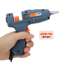 20W Hot Melt Glue Gun Mini Industrial Guns Heat Temperature Thermo DIY Crafts Arts Electric Repair Tool for 7mm Glue Sticks