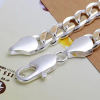 KN-H113 Wholesale Silver Color Bracelet For Woman Factory Price Fashion Jewelry for Boys Girls Women Men M Lock Bracelet