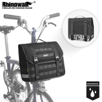 Rhinowalk Bicycle Handlebar Bag Waterproof Bike Front Tube Bag For Brompton Quick Release Riding Storage Bag Shoulder Pack