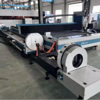 Fiber laser cutting machine with rotary metal sheet and tube 6000w 12000w 3000w 1500w