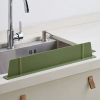 家用廚房水槽擋水板矽膠防水隔板擋水條水池防濺板