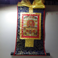 西藏鍍金唐卡馬頭明王唐卡佛像(20*25公分)
