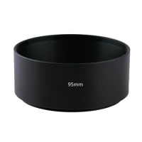 Camera Lens Hood Metal Tele Telephoto 95mm Screw-in Tubular For 95mm Lens filter