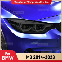 For BMW M3 F80 G80 G812014-2023 Car Headlight Black TPU Protective Film Front Light Tint Change Color Cover Sticker Accessories