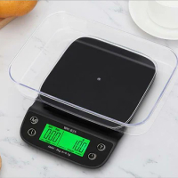 LCD Digital Electronic Drip Coffee Scale with Timer 3kg 0.1g Black White Kitchen Baking Coffee Weight Balance Electronic Scale