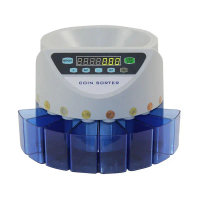 Electronic coin sorter coin counting machine for Euro, GBP, Japanese Yen, Israeli Philippine Dollar 