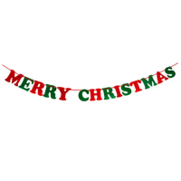 【BLS】聖誕毛氈布裝飾吊旗-字母(節慶派對/裝飾佈置/吊旗)