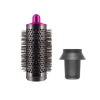 Cylinder Comb and Adapter for Dyson Airwrap Styler / Supersonic Hair Dryer Accessories,Curling Hair Tool,Rose Red &amp; Gray