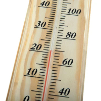 Tool Wooden Thermometer Outdoor Wooden 40cm X 7cm X 1cm Garden Décor Pine + Red Kerosene Thermometer 1pcs Durable