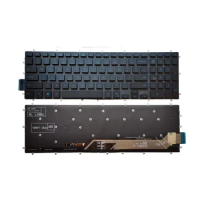 Black Backlit US Keyboard blue font For Dell Inspiron 15 5565 5567 Gaming 7566