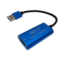 4K HDMI-Compatible Video Capture Card USB 3.0 1080P Game Capture Card Grabber Record Box for Live Streaming for PS4 HD Camera