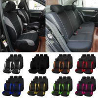 Universal Car Seat Cover Fabric Car Seat Cushion For Front Rear Seats With Headrest Cover Seat Protector For Car SUV Trucks Van