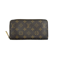 【二手名牌BRAND OFF】LOUIS VUITTON LV 路易威登 原花 PVC塗層帆布 拉鍊長夾 M42616