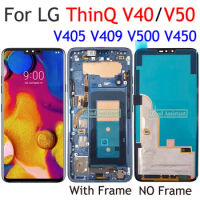 P-OLED For LG V40 V50 ThinQ 5G V405 LM-V405 LM-V409N LM-V500 V405UA LCD Display Touch Screen Digitizer Assembly / With Frame