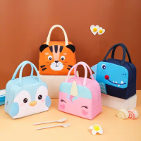 Kawaii Portable Fridge Thermal Bag Women Children's School Thermal Insulated Lunch Box Tote Food Small Cooler Bag Pouch