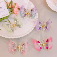 Korean Style Butterfly Hair Clip Hair Clip Hairpin Butterfly Hairpin Colorful Hair Ornament Hanfu Hair Accessories Wedding