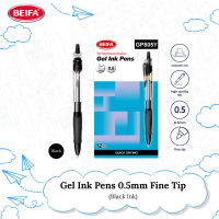 BEIFA Big Capacity Gel Ink Pen - 0.5mm Fine Tip | Black Ink | Smooth Ink High Quality Nib | GP805Y |