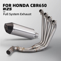 Slip On For Honda CBR650R CB650F CB650R CBR650F Motorcycle Exhaust System Modified Front Link Pipe Escape Carbon Moto DB Killer