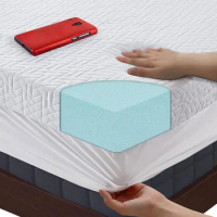 Mattress Topper Memory Foam: 3 Inch Queen Size Gel Mattress Pad Cover with 18'' Deep Pocket for Pressure Relief