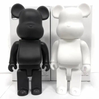 400% Bearbrick 28cm Bear@Brick Action Figures Violent Bear Ornaments DIY Paint Bear Brick Toys Home Decor Kids Birthday Gift Toy