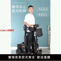 【台灣公司 超低價】泰合電動輪椅車輔助站立老年人殘疾人代步車四輪康復訓練助行器車