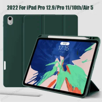For iPad Pro 11 12.9 2022 2021 2020 2018 Case iPad Air 5th 4th Cases 10th 10.9 inch Pencil Holder Cover Magnet Funda Coque Capa