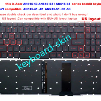 New US red backlit Keyboard For Acer Nitro 5 AN515-43 AN515-44 AN515-44-R67F AN515-54 AN517-51 (isn't for AN515-41-42-51-52-53)