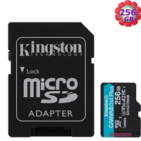 KINGSTON 256G 256GB microSDHC Canvas Go Plus 170MB/s SDCG3/256GB SD U3 A2 V30 金士頓 記憶卡【序號MOM100 現折$100】