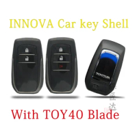 BaoJiangDd Card Car Key Shell Fob For Toyota INNOVA CRYSTA HYCROSS Car Key Remote Shell With toy40 blade INNOVA CAR KEY SHELL