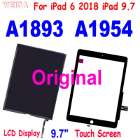 9.7" Original For iPad6 iPad 6 2018 LCD A1893 A1954 LCD Display Touch Screen Digitizer Glass Panel For iPad 9.7 LCD Replacement
