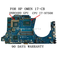 MLLSE FOR HP OMEN 17-CB LAPTOP MOTHERBOARD L59772-601 FPC72 LA-H491P REV : 2.0 CPU I7-9750H +GPU 90 DAYS WARRANTY