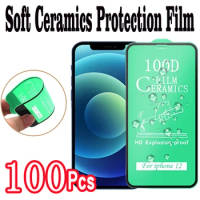 100Pcs/Lot HD Soft Ceramic Film Matte For Xiaomi Redmi Note 7 8 9 10 Pro 7S 9S 8T 9T 10S Screen Protective Tempered Glass 100D
