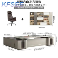 340cm length table with cabinet with chair Prodgf 1 Set Comfortable Boss Kfsee Office Table
