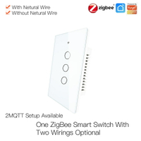 涂鴉Zigbee遠程智能美規120型墻壁開關 無需電容單火零火共用 3路