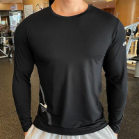 High Quality Running Sweat Shirts Men Bodybuilding Sport Tshirt Long Sleeve Compression Swearshirt Gym Fitness Upper Clothing
