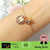 Gelang Birthstone OCTOBER BTS Gelang Emas Asli Kadar Muda Gelang Viral
