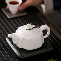 德化白瓷功夫茶具羊脂玉瓷簡約家用客廳泡茶大號茶壺西施壺送禮品