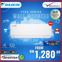 [RM200 E-REBATE] Daikin FTKE Series Wall Mounted Inverter 1.0HP - 2.5HP R32