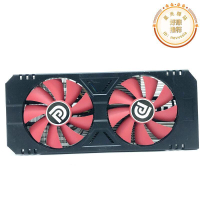 耕升RX580散熱器孔距5.3CM電腦臺式機雙風扇RX570顯卡散熱器總成