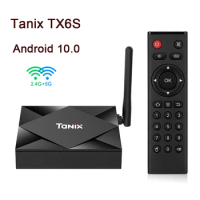 Tanix TX6S Android 10.0 TV Box 2G8G 4GB/32GB Allwinner H616 Chip 2.4&amp;5.8G Dual WiFi Bluetooth 8K HD Smart Set-top Box 4G64G