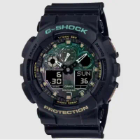 【CASIO 卡西歐】G-SHOCK 新古典金屬質感雙顯手錶 GA-100RC-1A